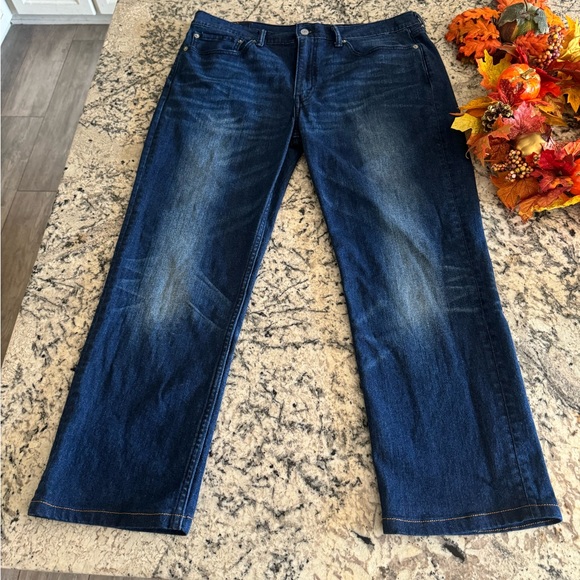 Vintage Levi’s 514 Men’s 36x26 InseamLoose Straight Leg Dark Wash Denim Jeans - Picture 14 of 16